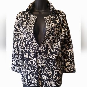 Anthropologie Cardigan XS Collared Knit  Modern Preppy Cottage Core